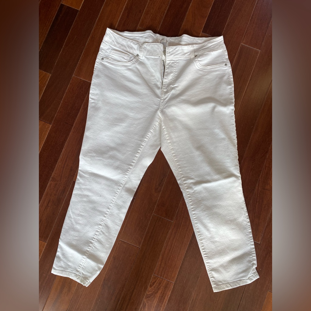 Kenar White Denim Cropped Jeans Women’s 16-25.5” Inseam
